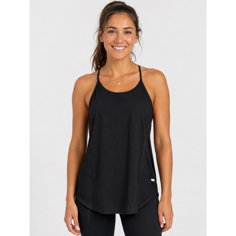 *NWT* Running Bare Wild Card Workout Tank - Women's MED 8/10 - Black Racerback